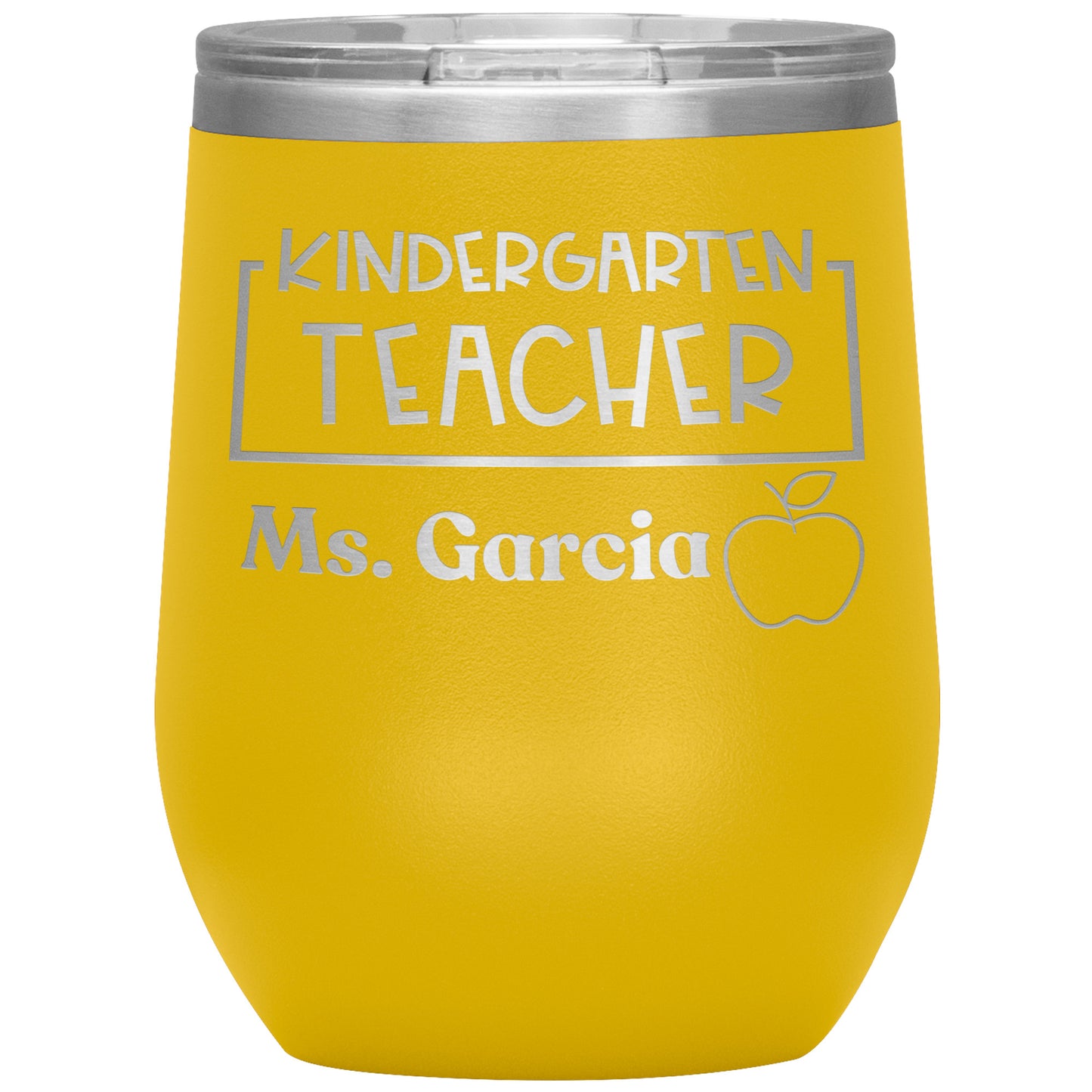 Custom Kindergarten Teacher Wine Tumbler