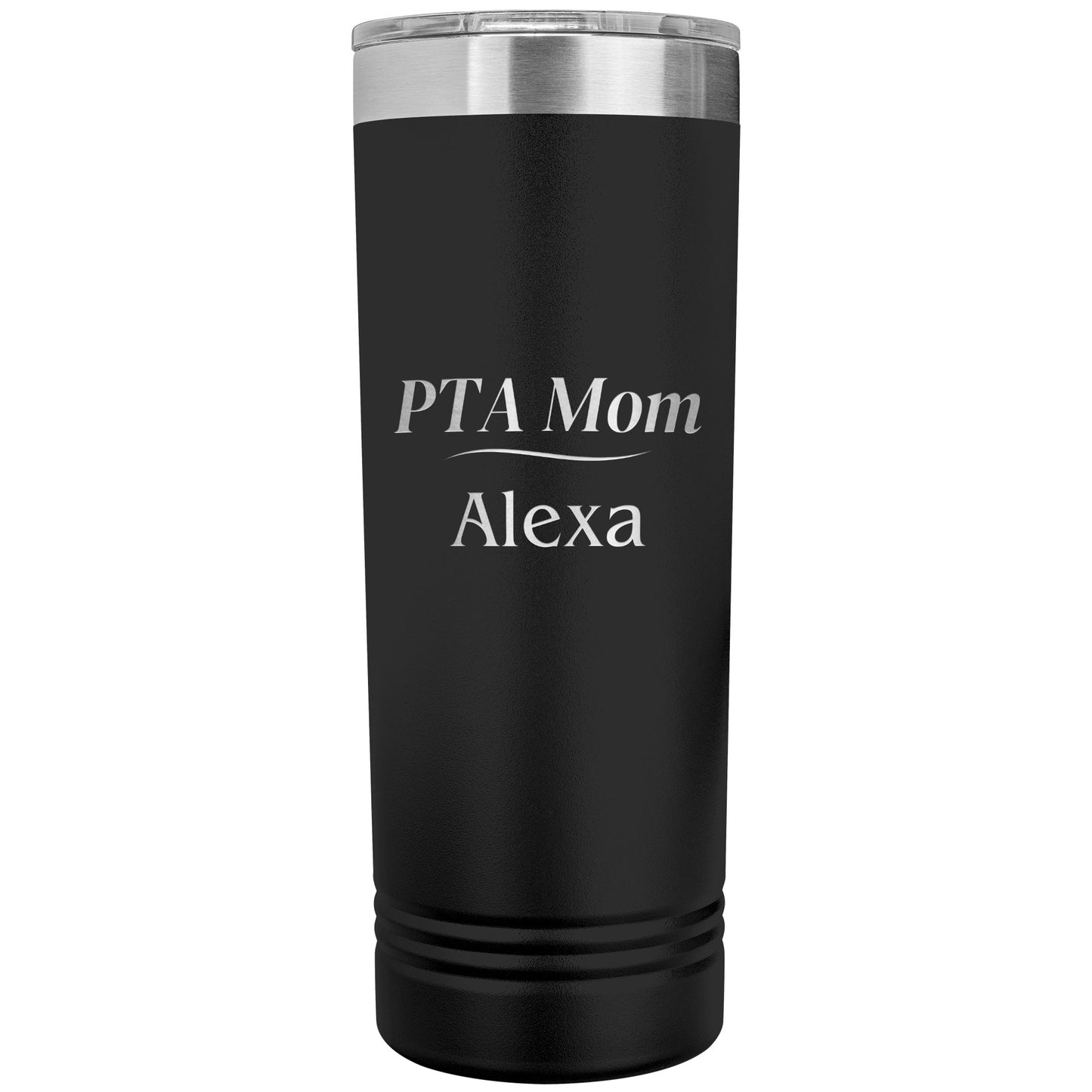 Custom PTA Mom Skinny Travel Tumbler