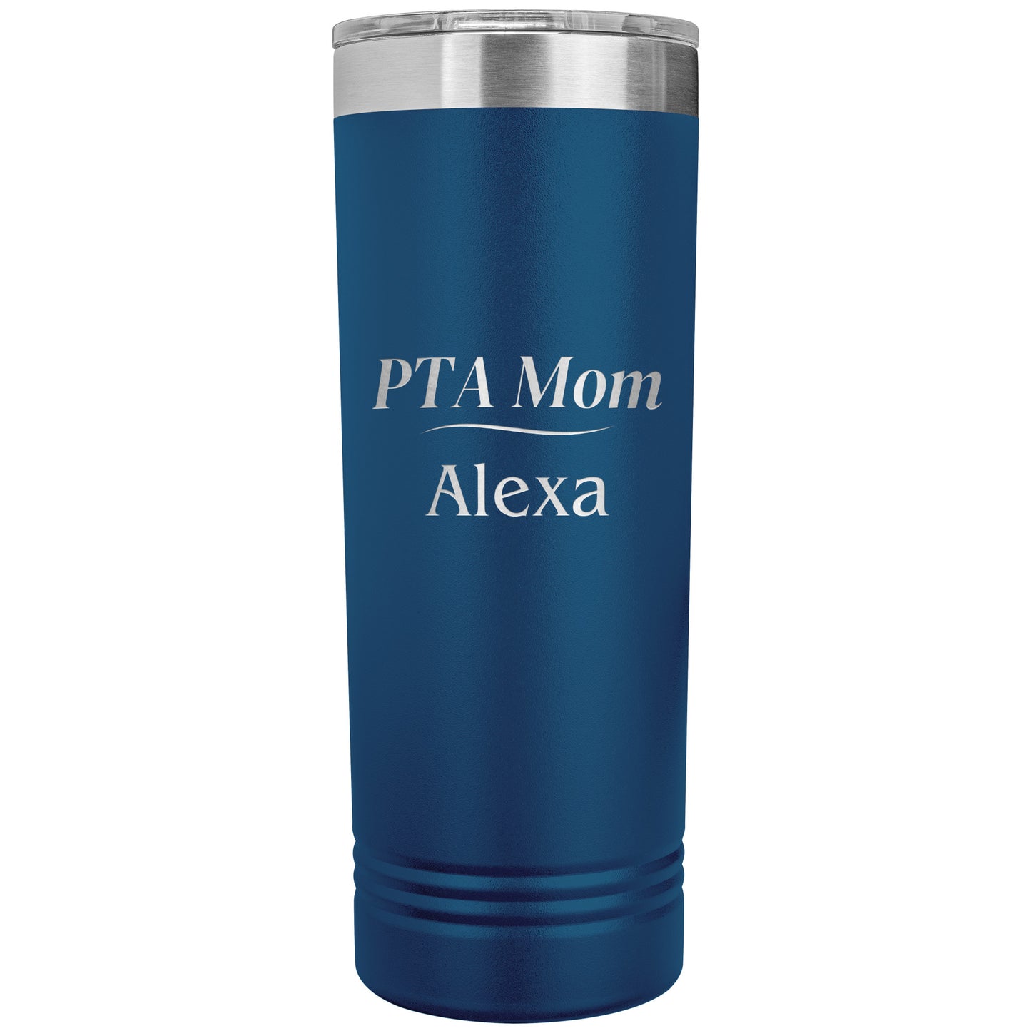 Custom PTA Mom Skinny Travel Tumbler