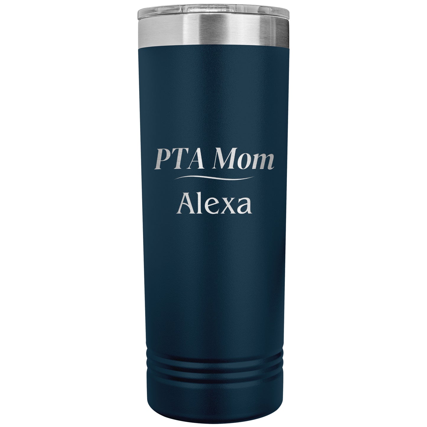 Custom PTA Mom Skinny Travel Tumbler