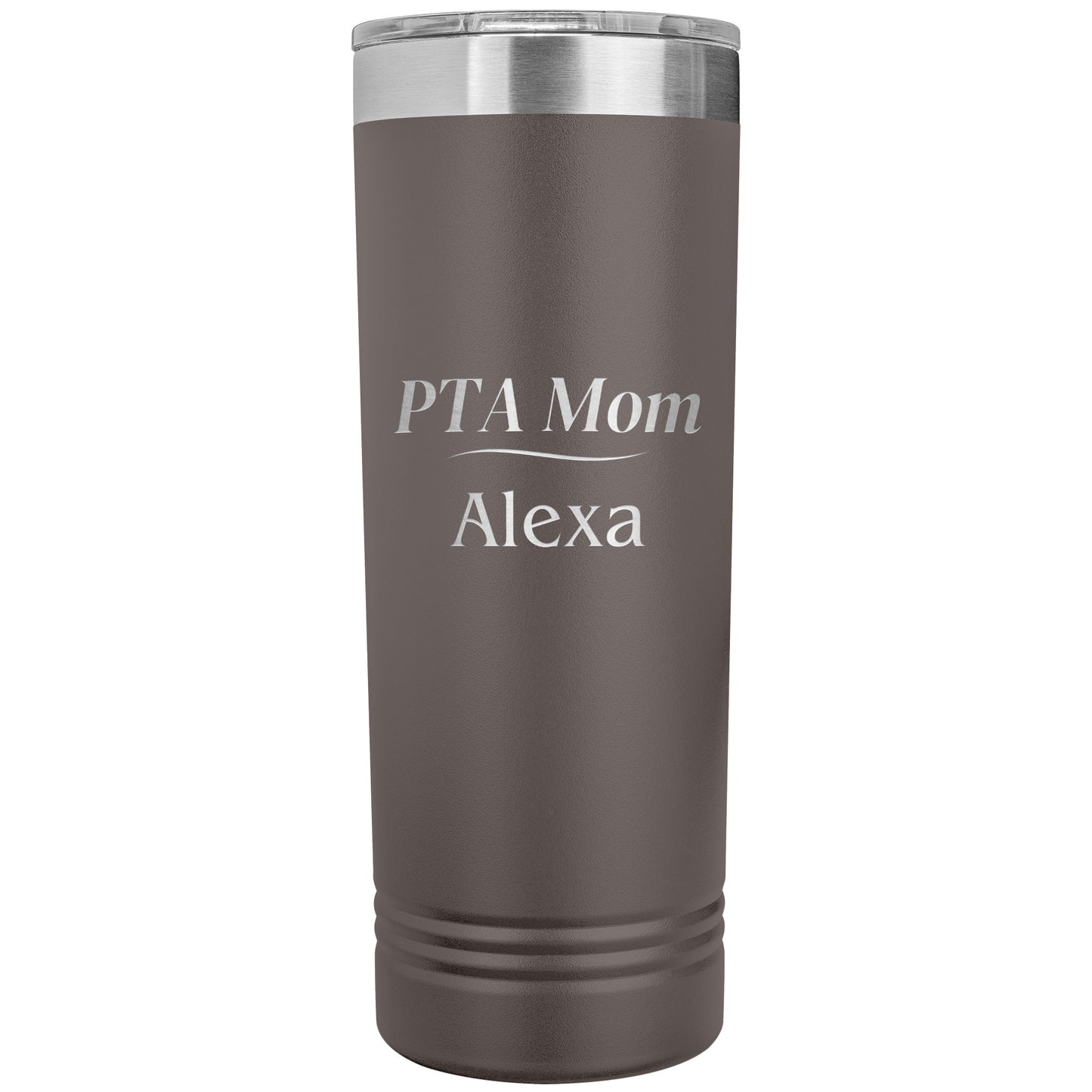 Custom PTA Mom Skinny Travel Tumbler