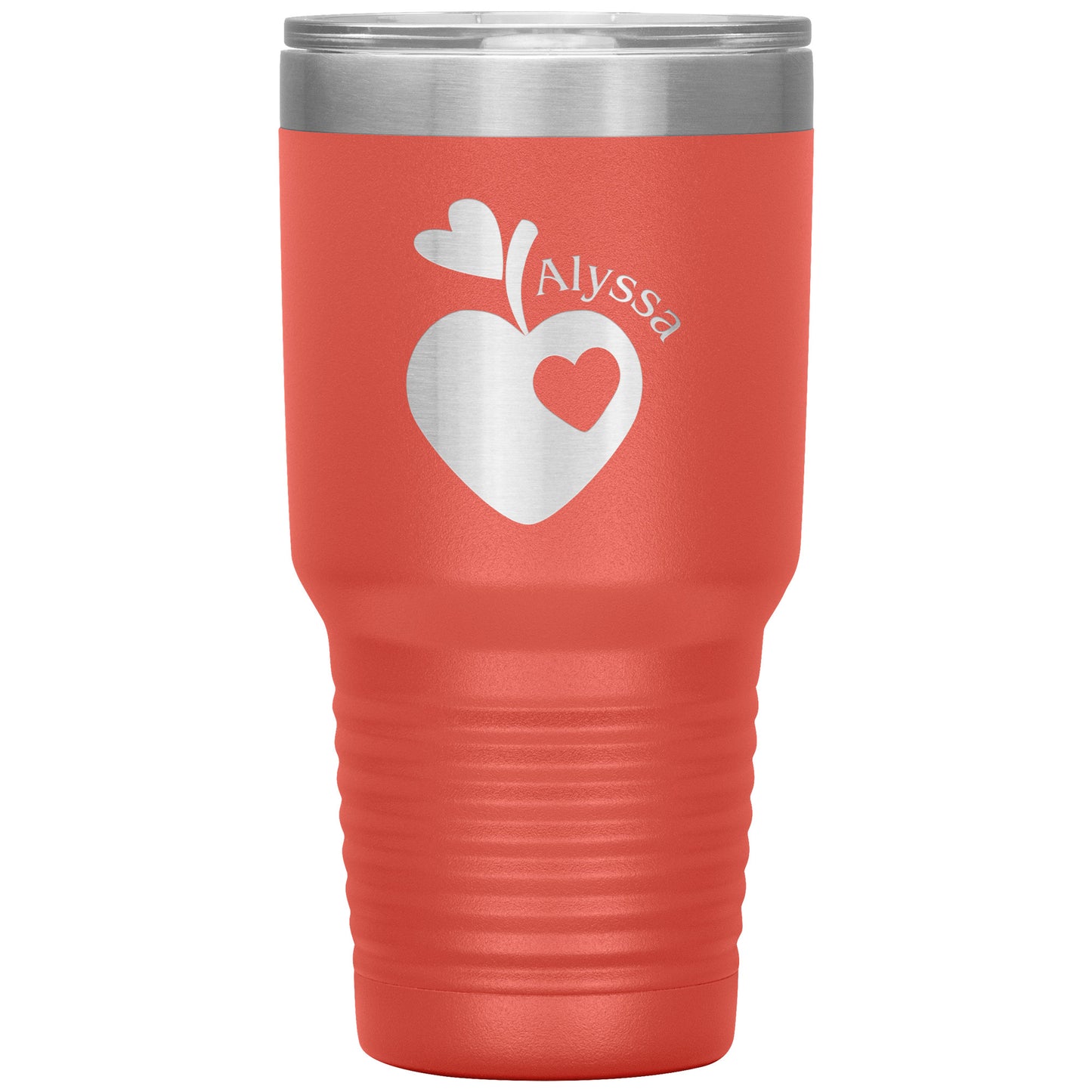 Custom Sweet Apple Heart 30oz Travel Tumbler