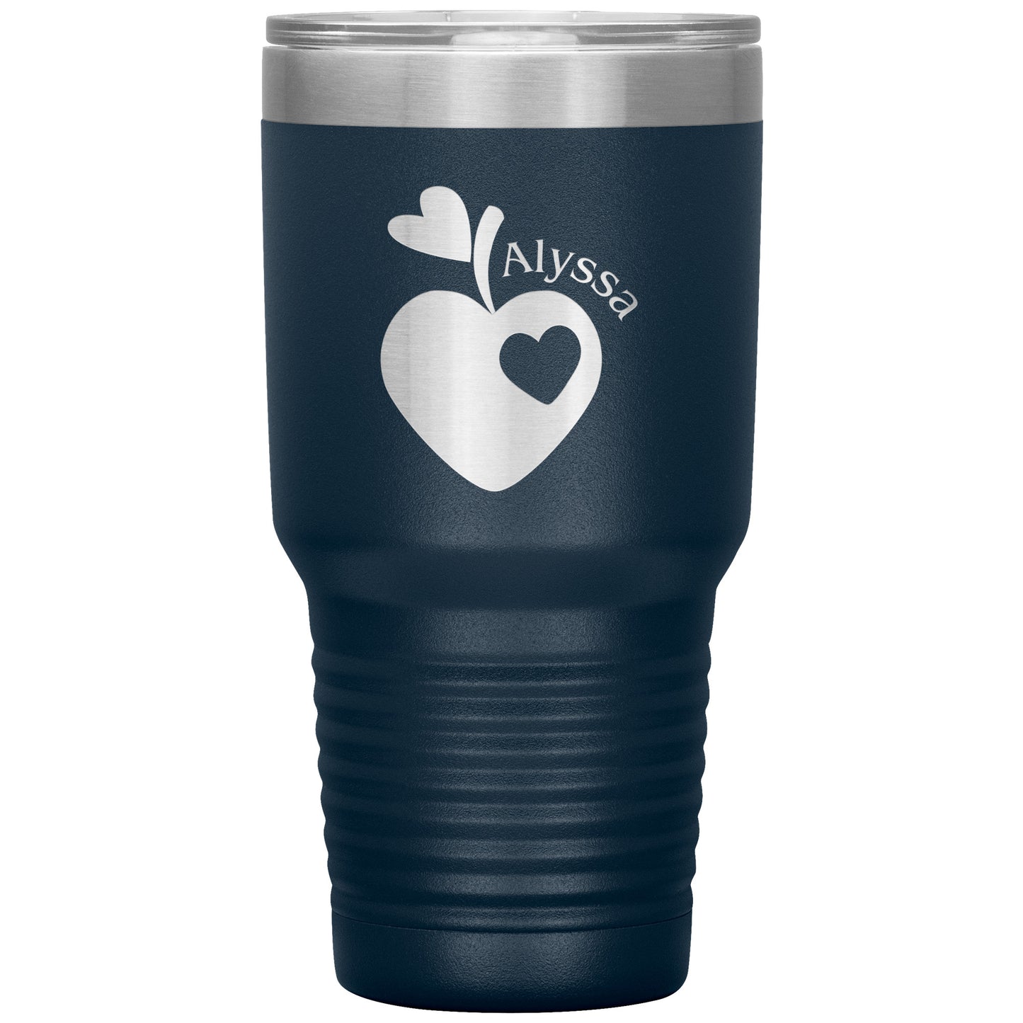 Custom Sweet Apple Heart 30oz Travel Tumbler