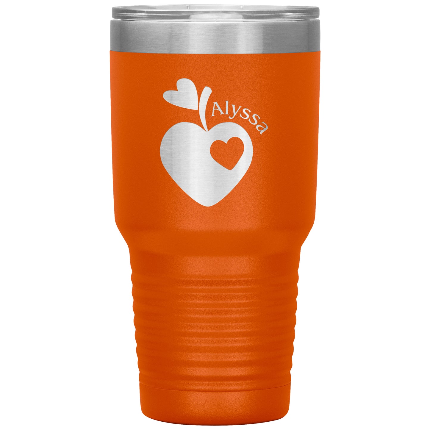 Custom Sweet Apple Heart 30oz Travel Tumbler