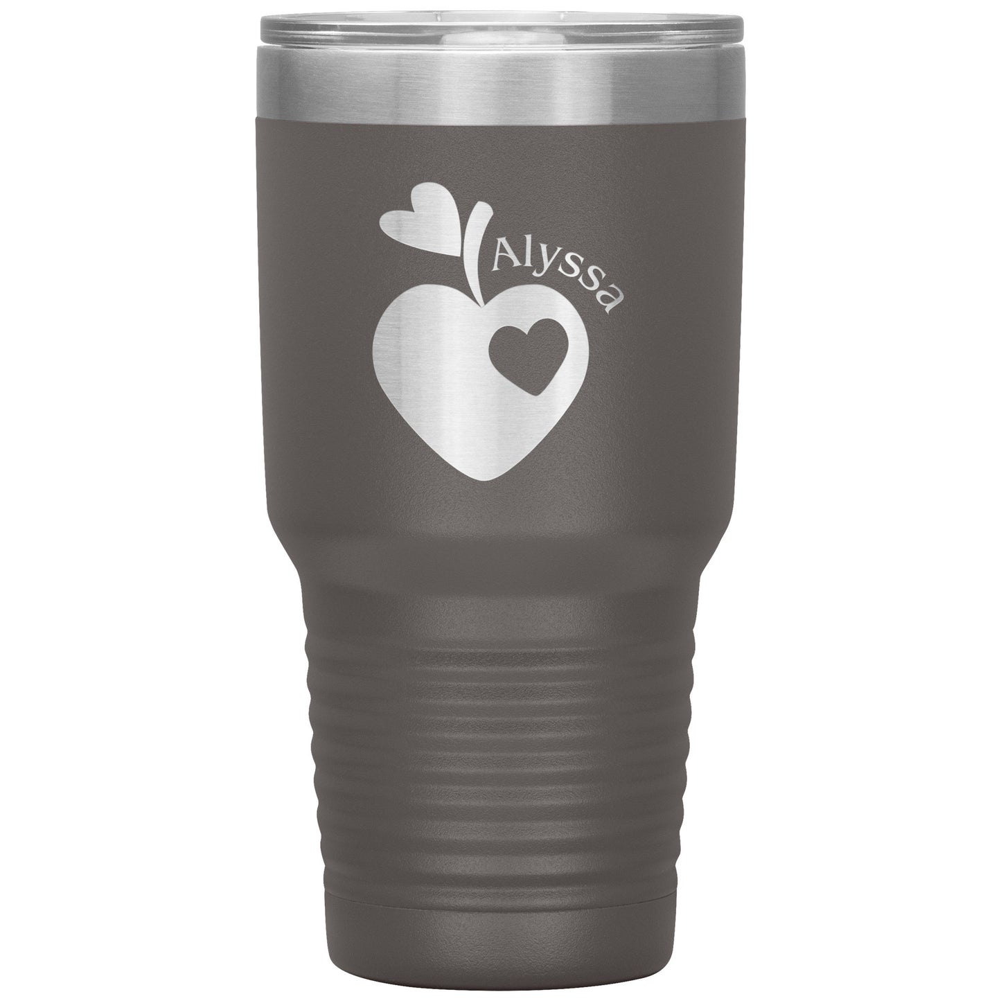 Custom Sweet Apple Heart 30oz Travel Tumbler