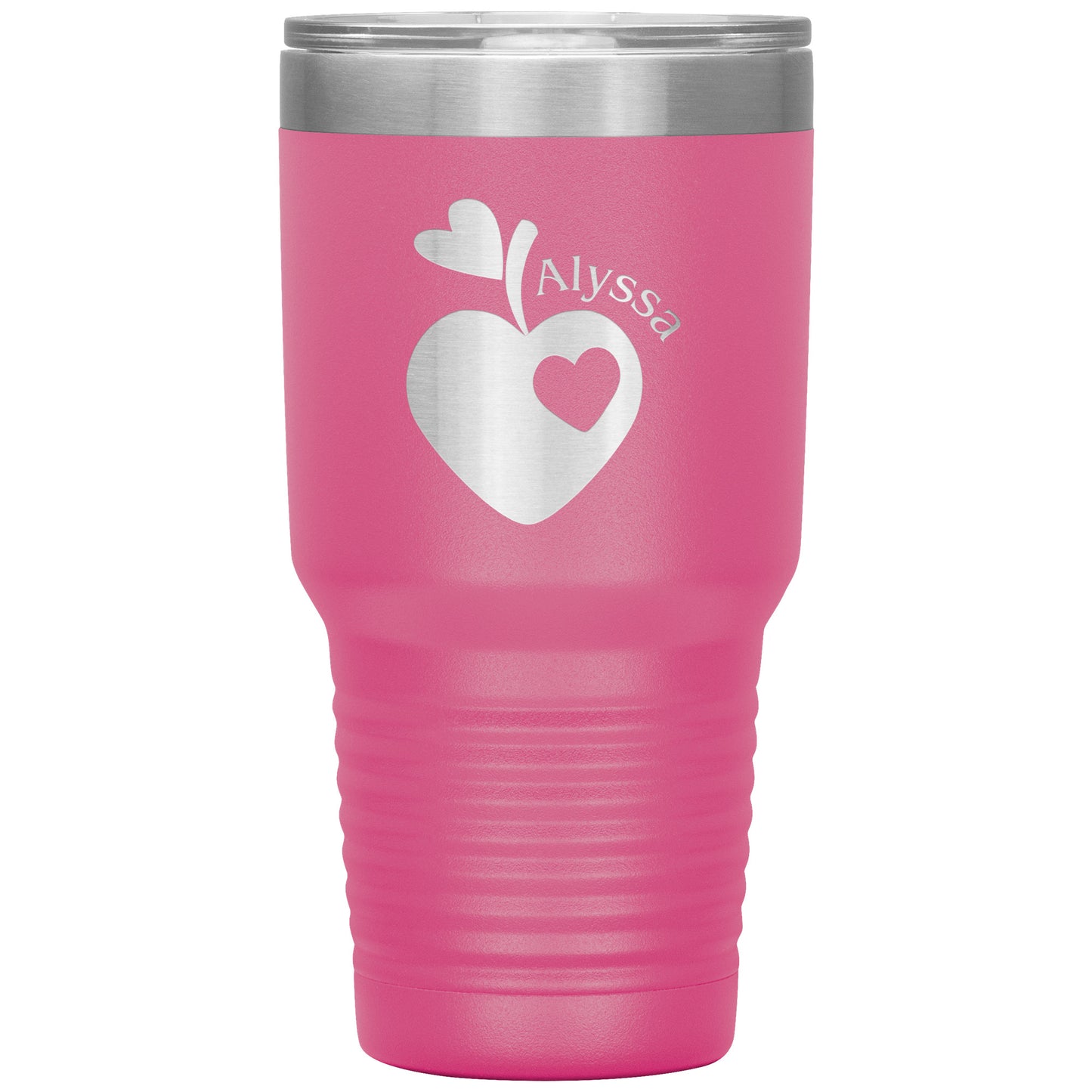 Custom Sweet Apple Heart 30oz Travel Tumbler