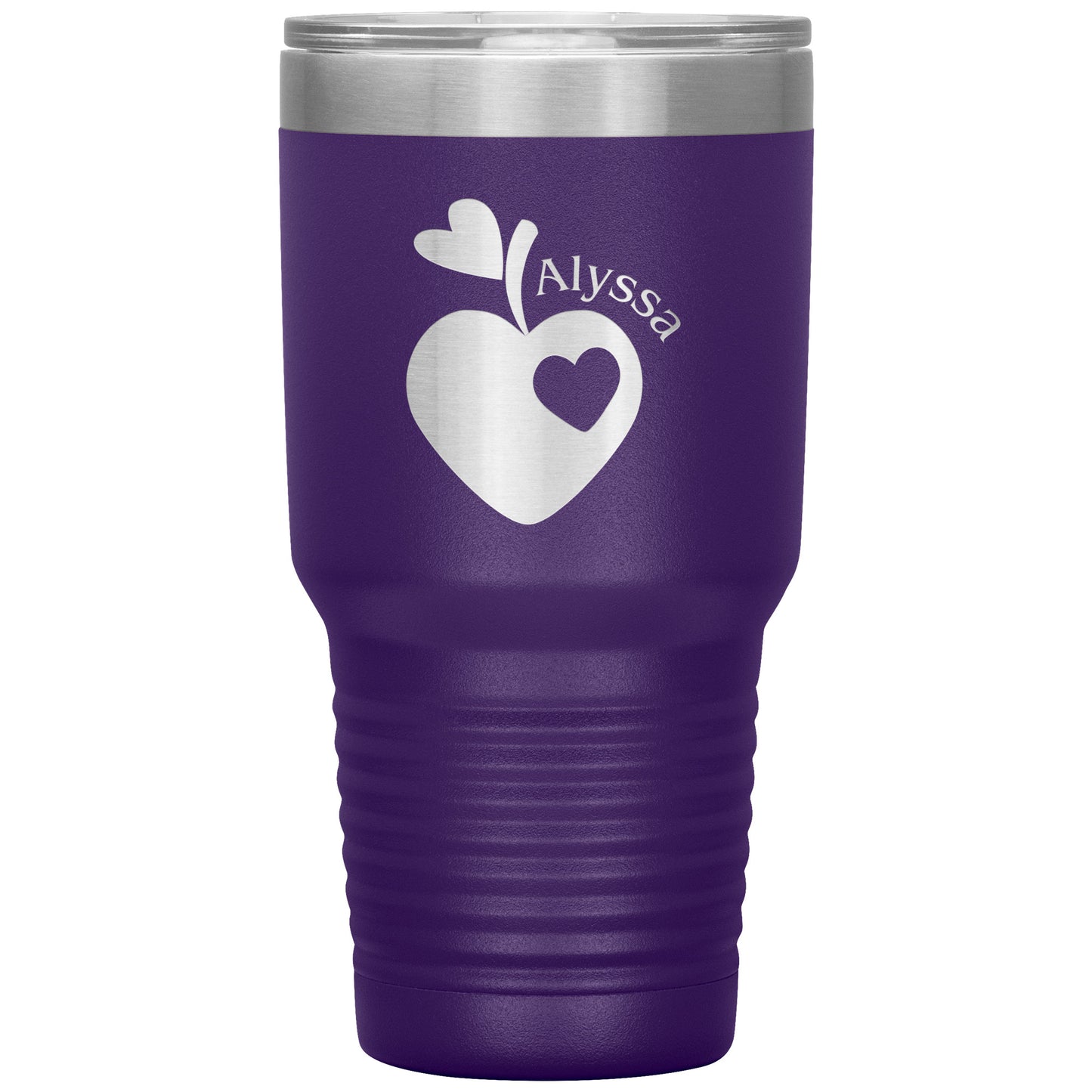 Custom Sweet Apple Heart 30oz Travel Tumbler