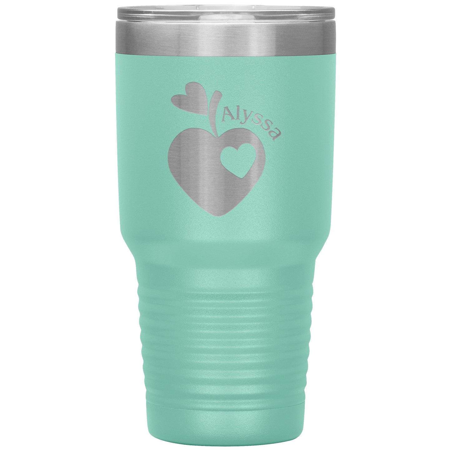 Custom Sweet Apple Heart 30oz Travel Tumbler