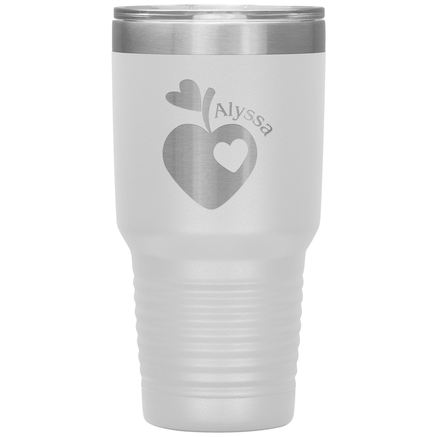 Custom Sweet Apple Heart 30oz Travel Tumbler