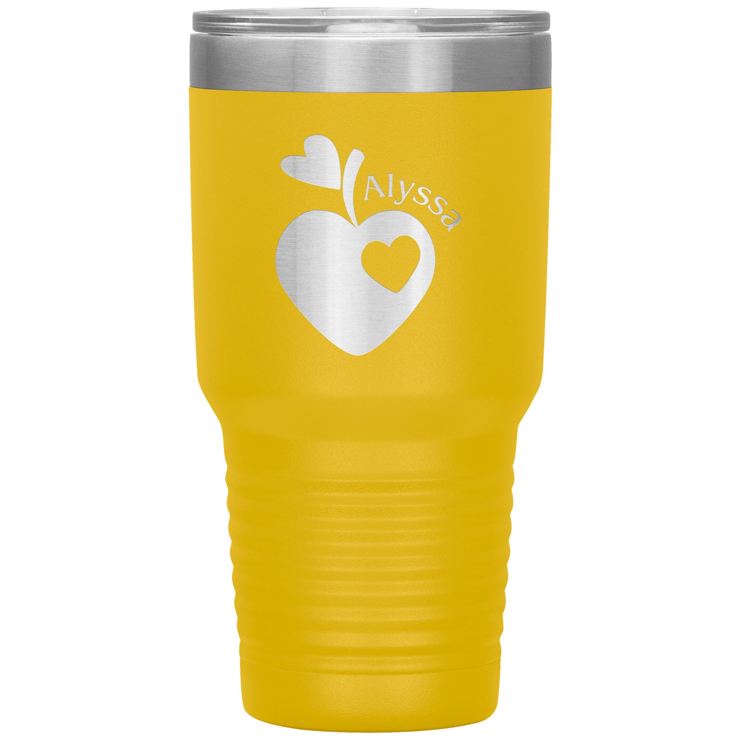 Custom Sweet Apple Heart 30oz Travel Tumbler