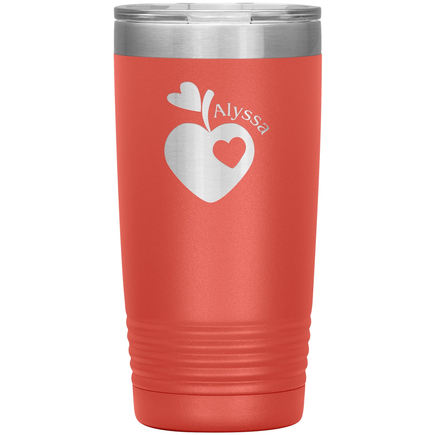 Custom Sweet Apple Heart Travel Tumbler
