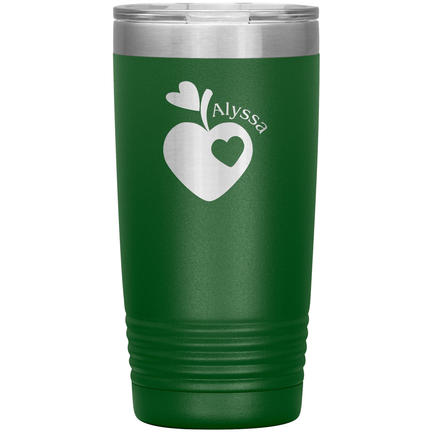 Custom Sweet Apple Heart Travel Tumbler