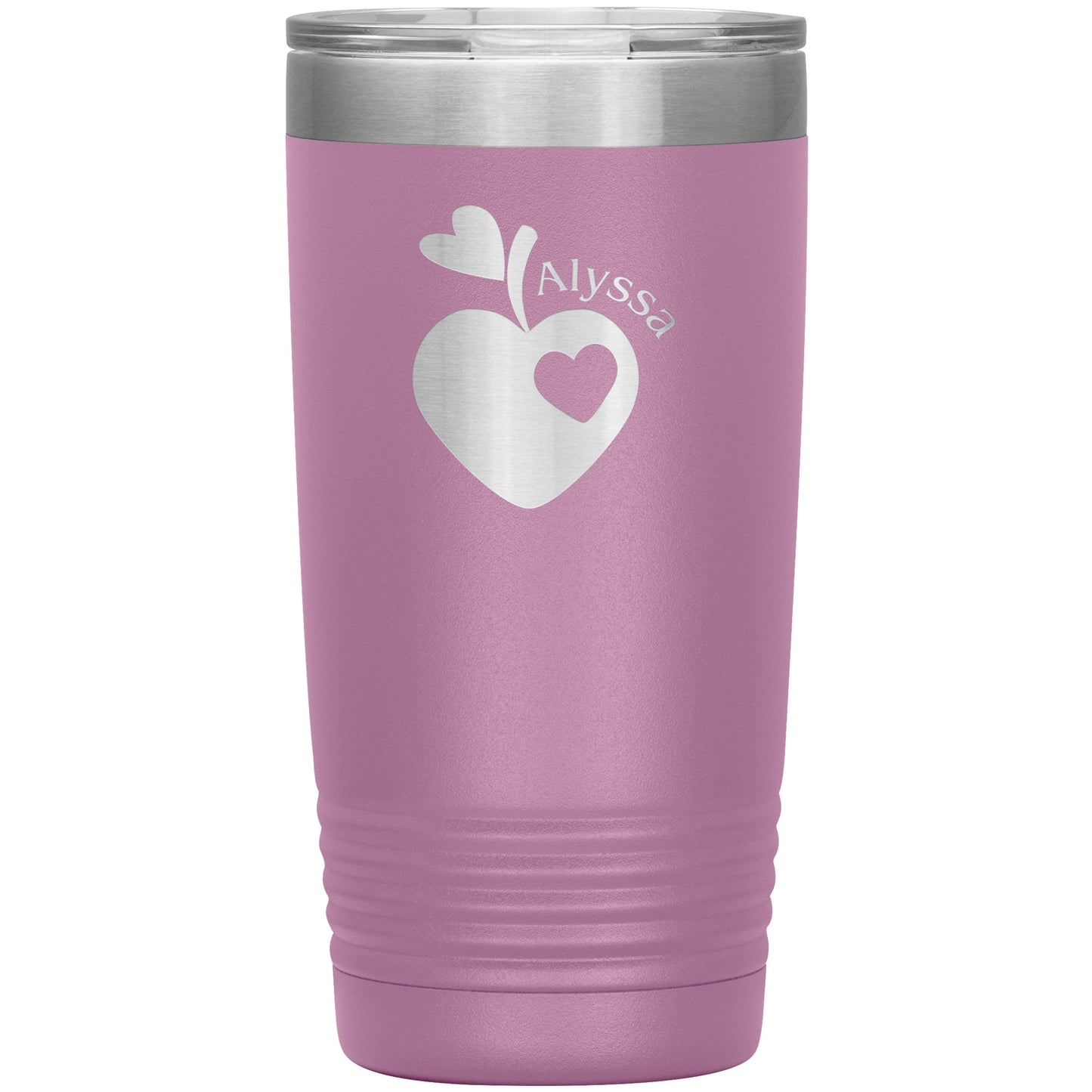 Custom Sweet Apple Heart Travel Tumbler