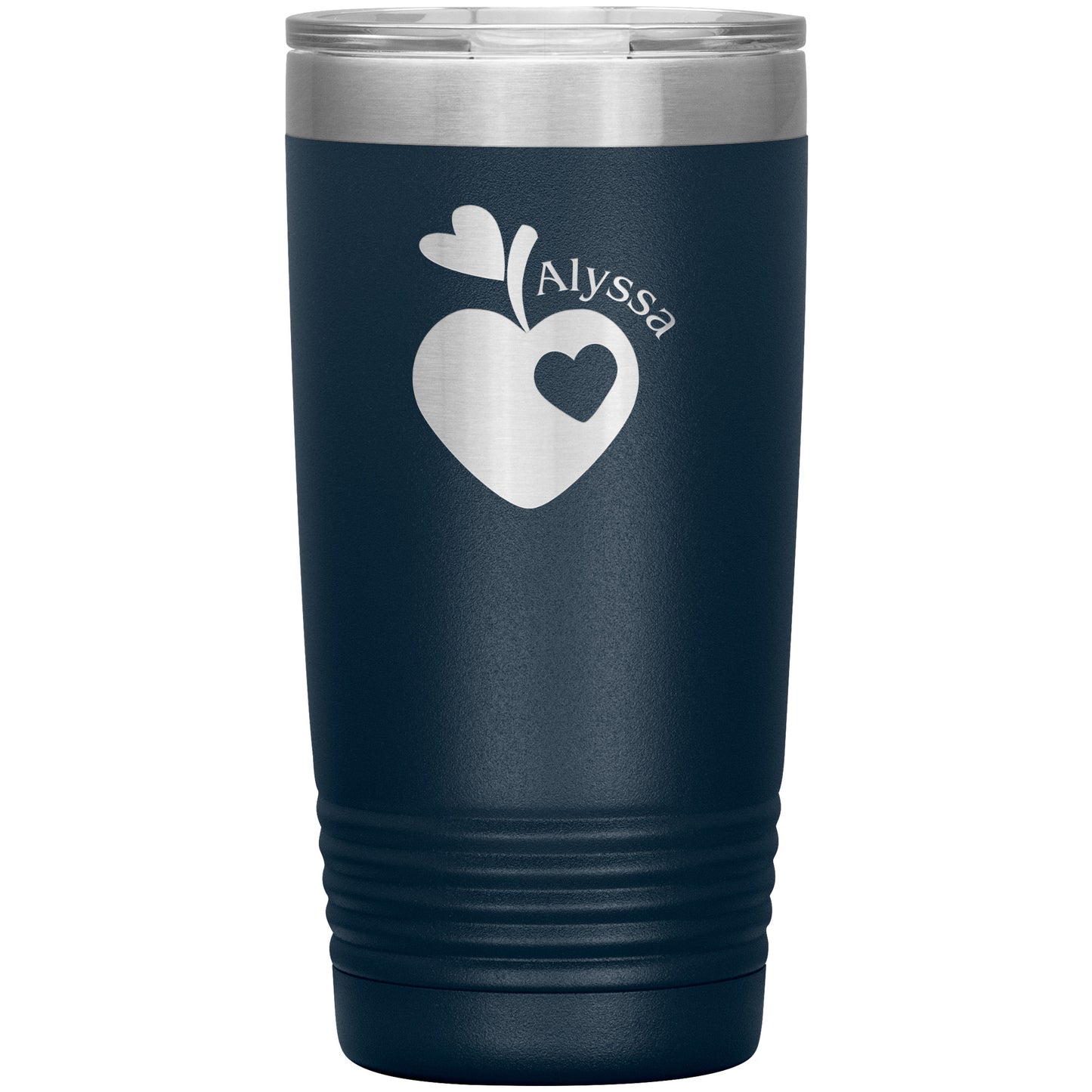 Custom Sweet Apple Heart Travel Tumbler