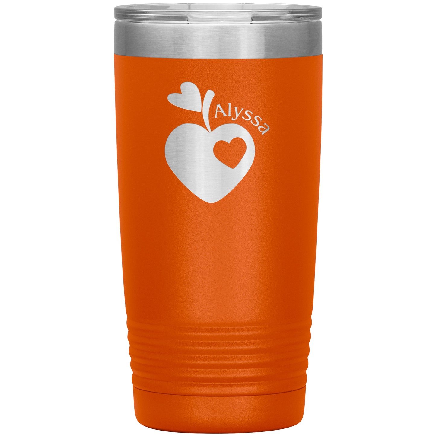 Custom Sweet Apple Heart Travel Tumbler
