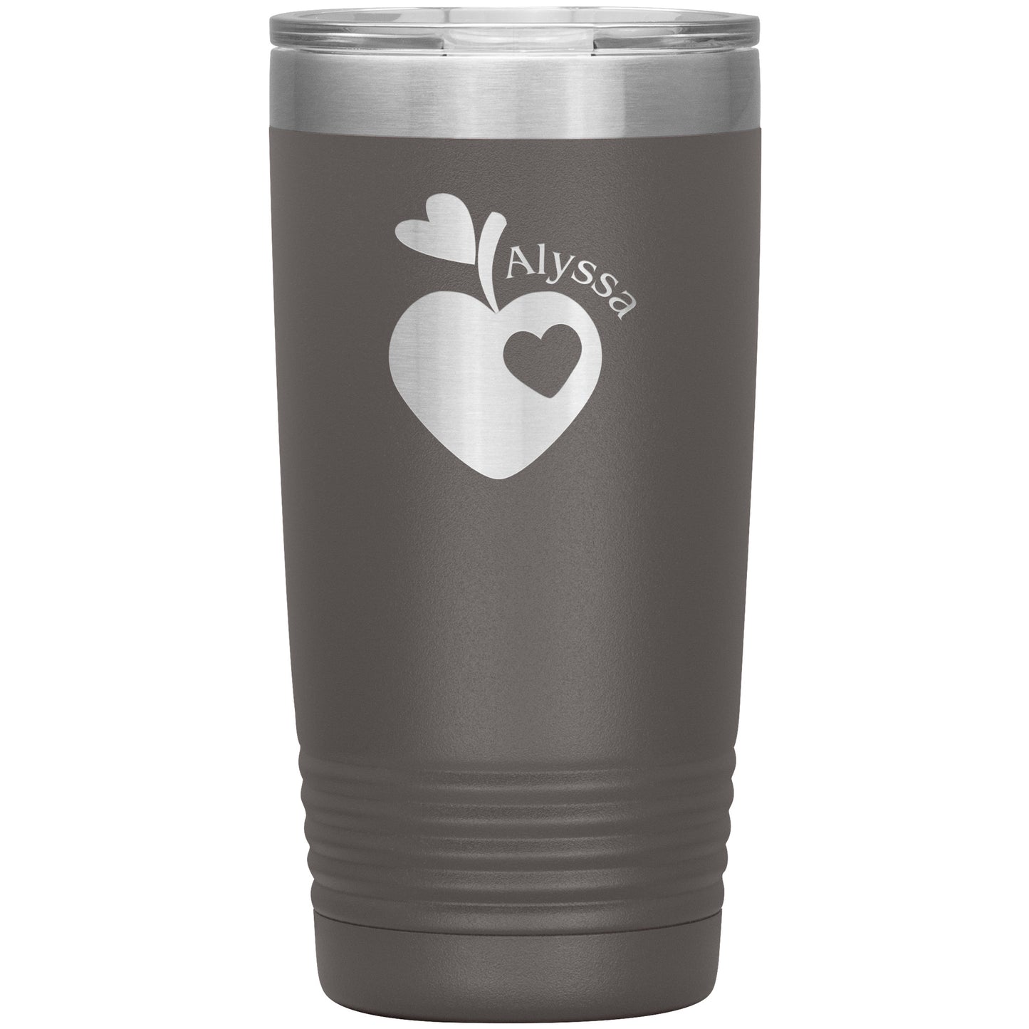 Custom Sweet Apple Heart Travel Tumbler
