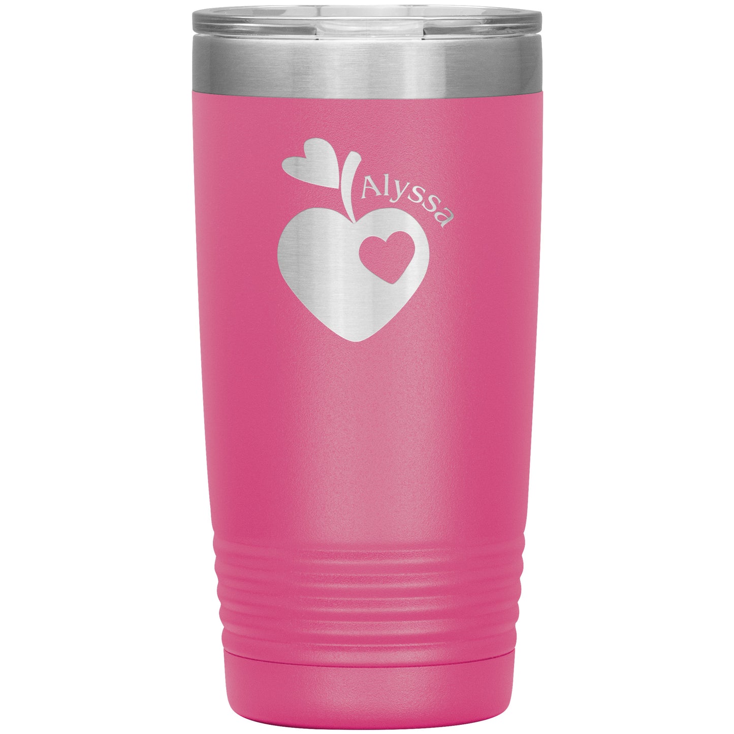 Custom Sweet Apple Heart Travel Tumbler