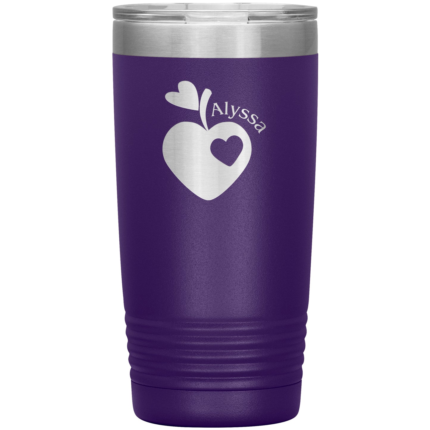 Custom Sweet Apple Heart Travel Tumbler