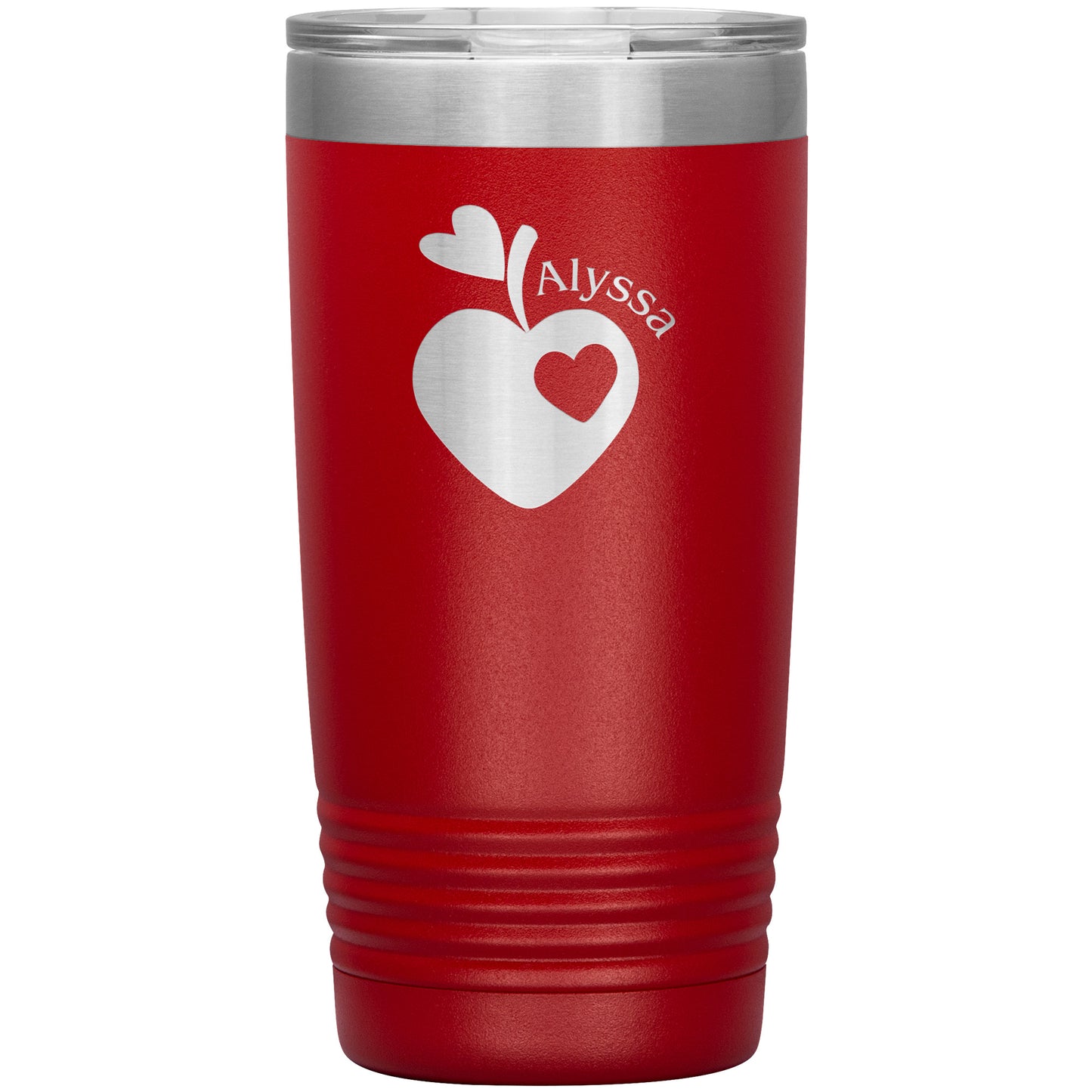 Custom Sweet Apple Heart Travel Tumbler