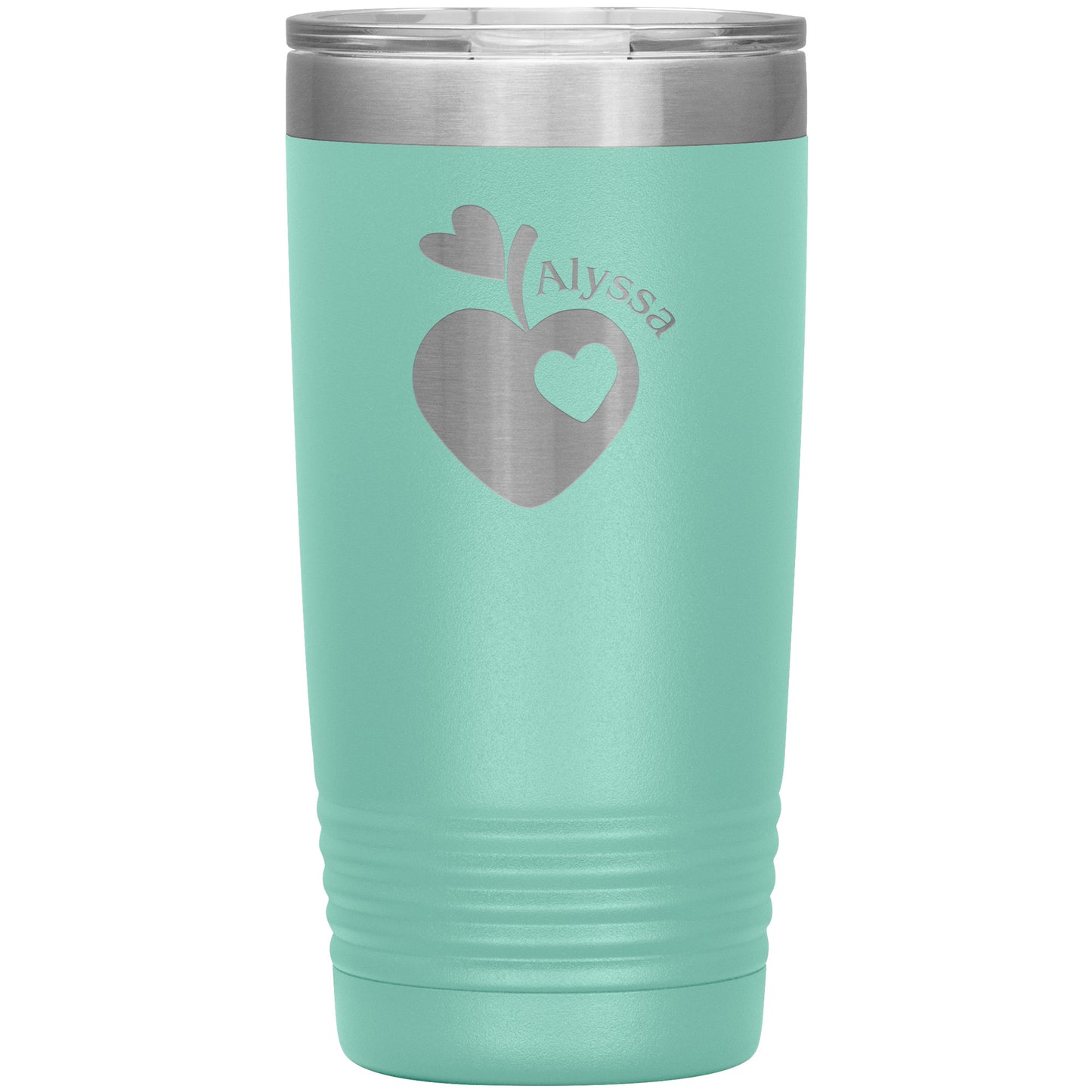 Custom Sweet Apple Heart Travel Tumbler