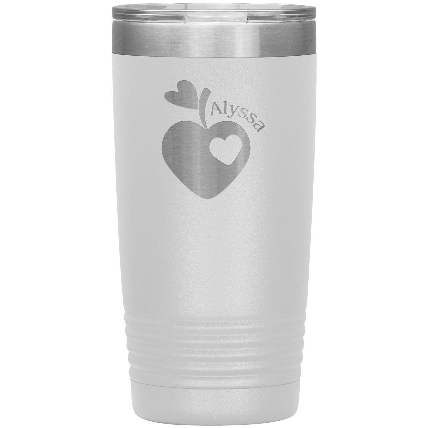 Custom Sweet Apple Heart Travel Tumbler