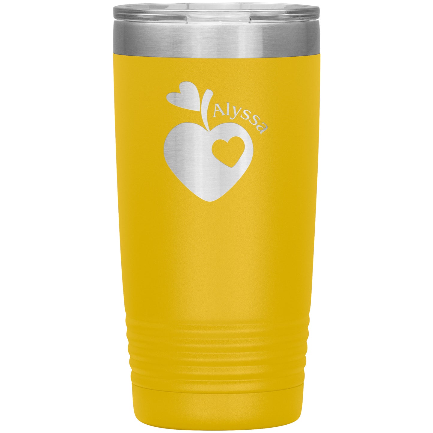 Custom Sweet Apple Heart Travel Tumbler