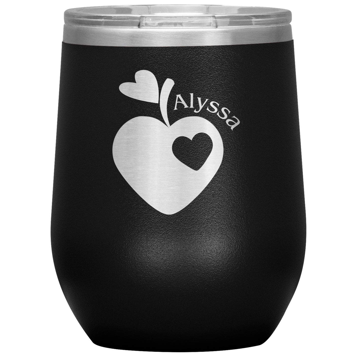 Custom Sweet Apple Heart Wine Tumbler