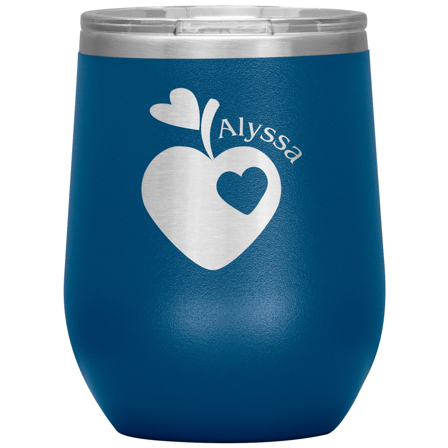 Custom Sweet Apple Heart Wine Tumbler