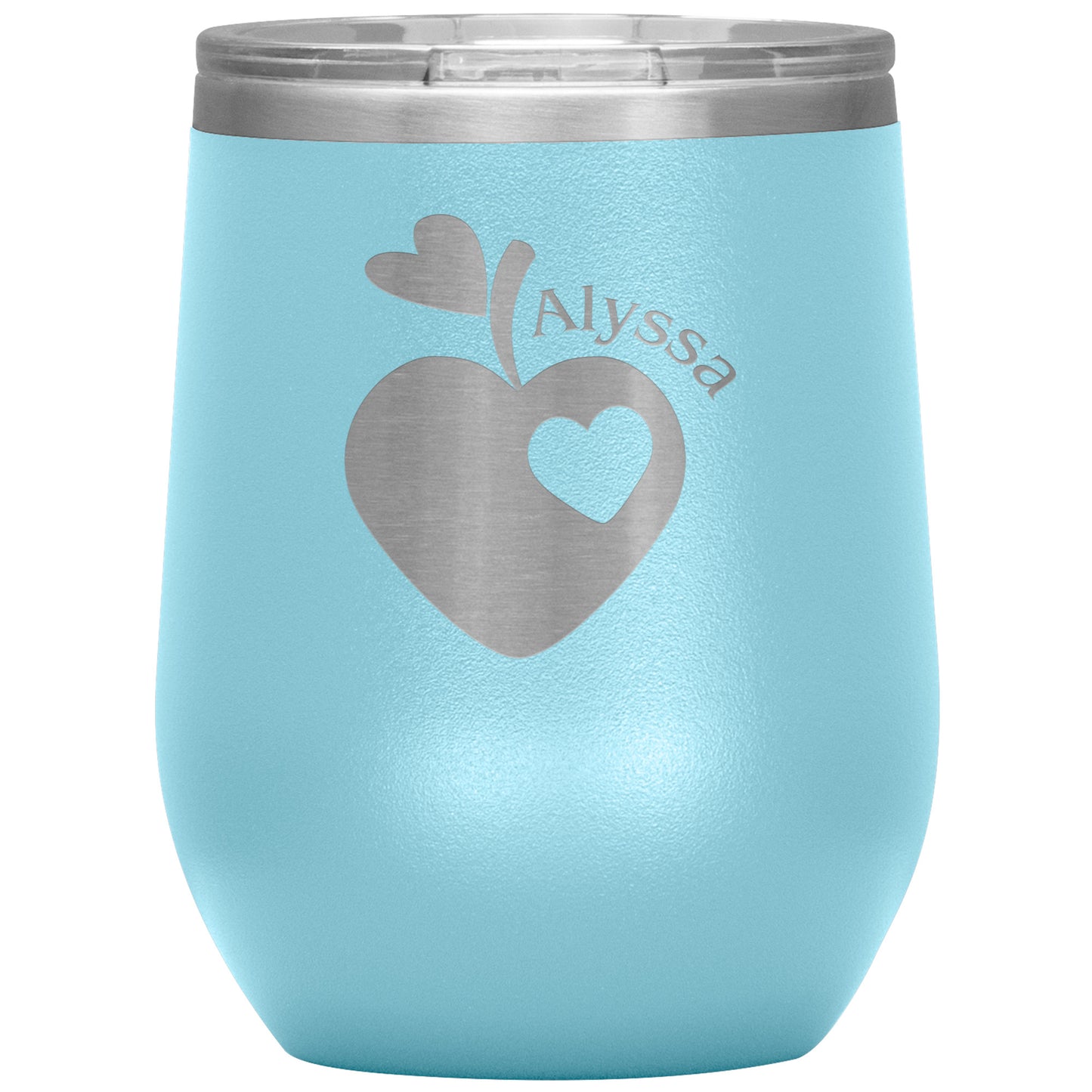 Custom Sweet Apple Heart Wine Tumbler