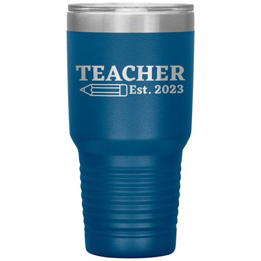 Custom Teacher Est 30oz Travel Tumbler