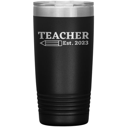 Custom Teacher Est Travel Tumbler