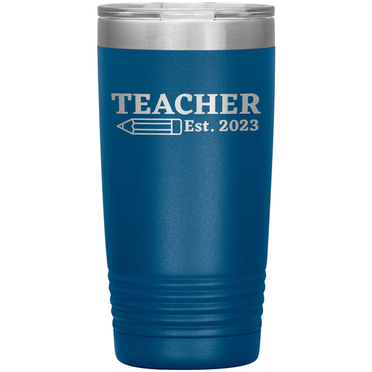 Custom Teacher Est Travel Tumbler