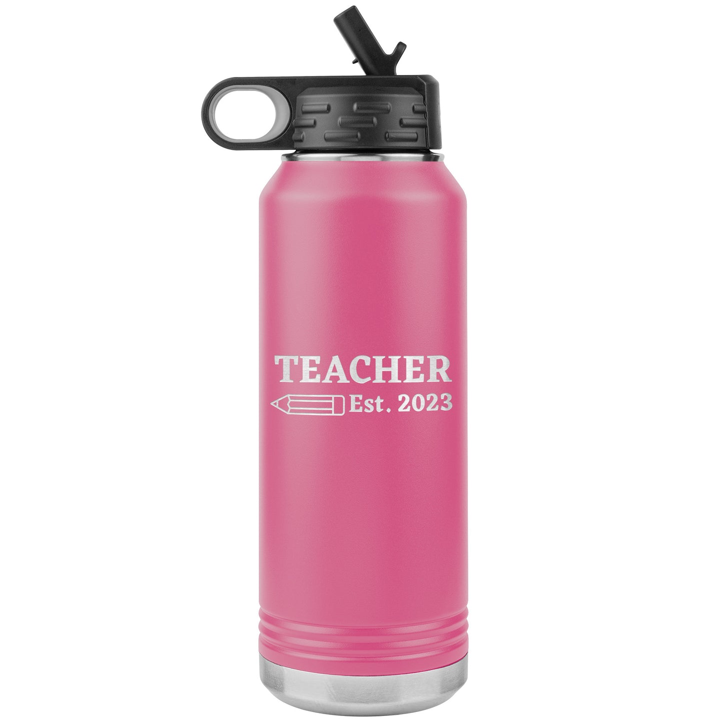 Custom Teacher Est Water Bottle Tumbler