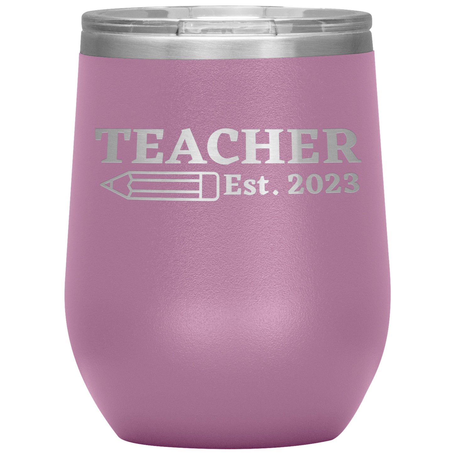 Custom Teacher Est Wine Tumbler