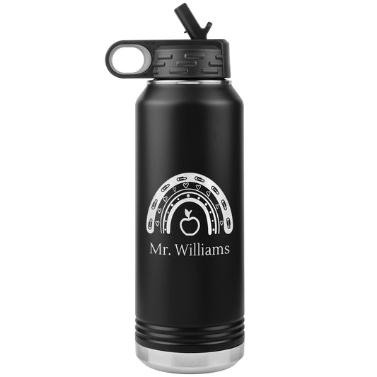 Custom Teacher Supplies Water Bottle Tumbler