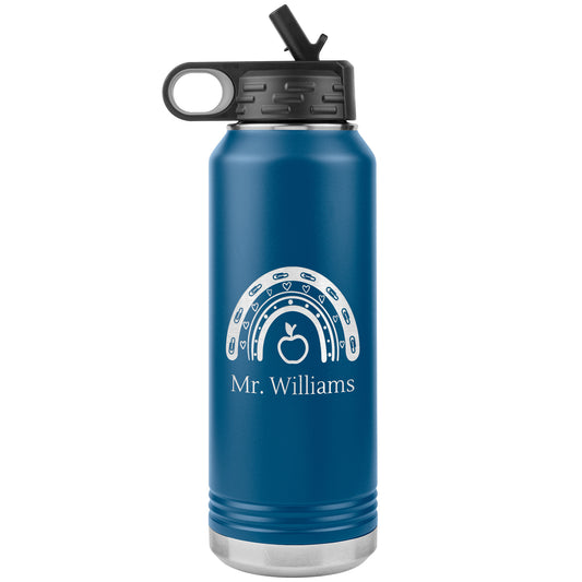 Custom Teacher Supplies Water Bottle Tumbler