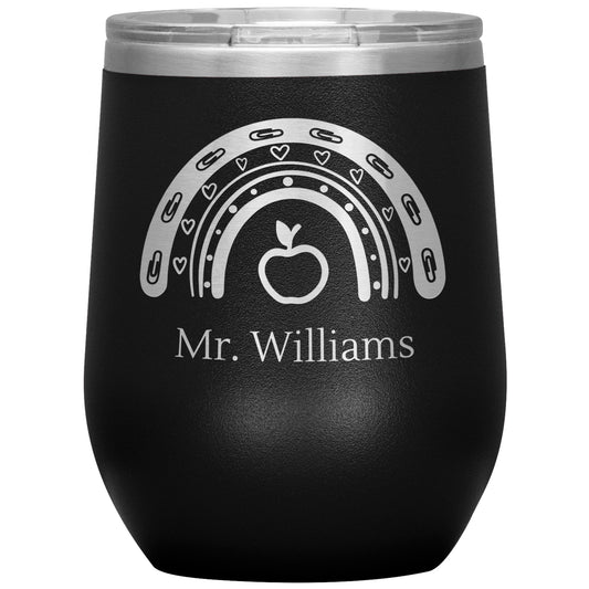 Custom Teacher Supplies Wine Tumbler