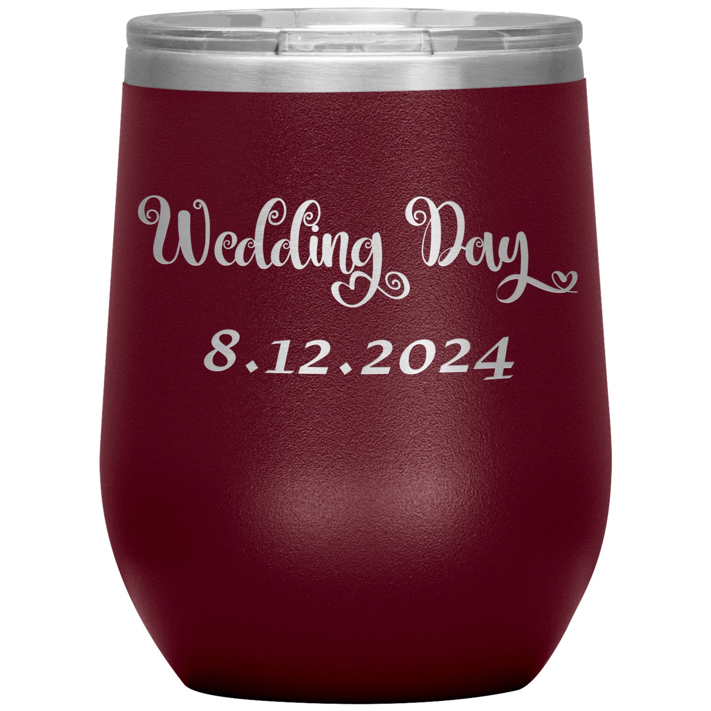 Custom Wedding Date Wine Tumbler