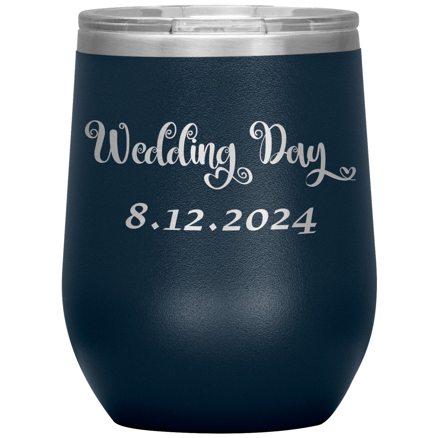 Custom Wedding Date Wine Tumbler