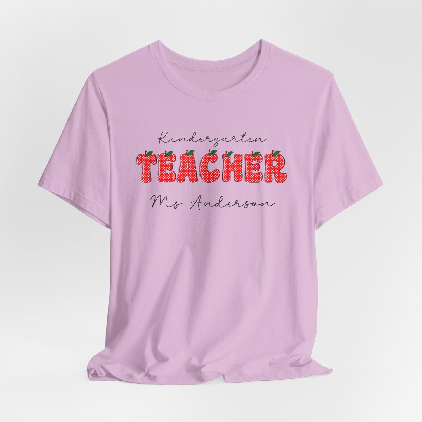 Custom Unisex Kindergarten Polka Dot Teacher T-Shirt