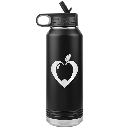 Heart Apple Water Bottle Tumbler