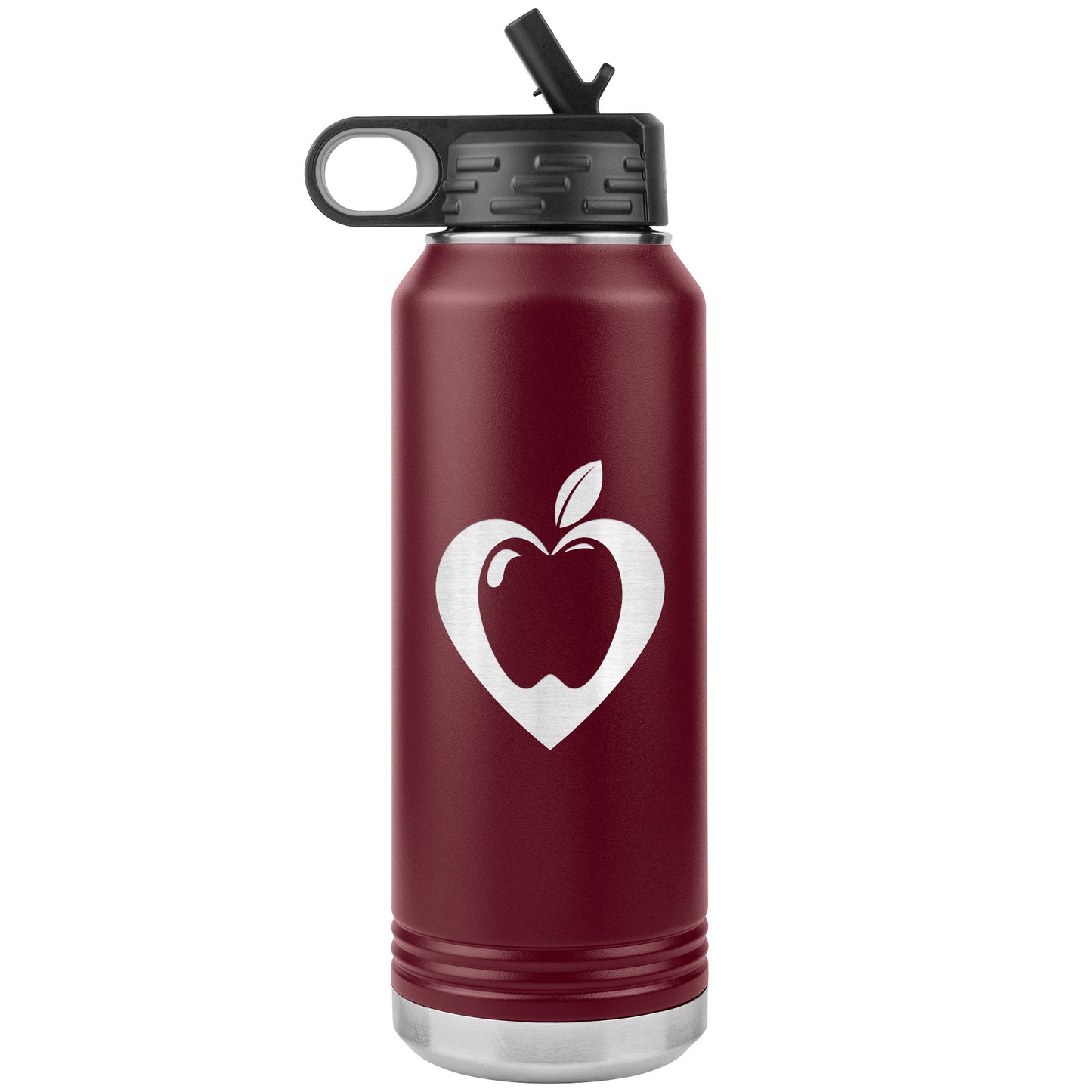 Heart Apple Water Bottle Tumbler