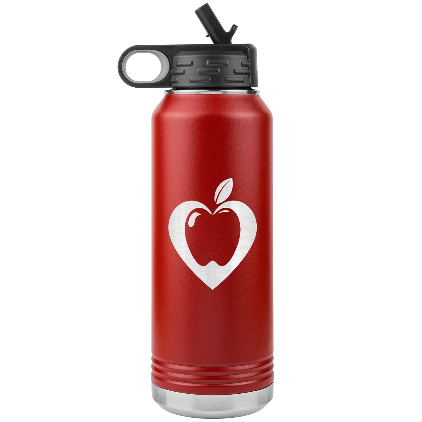 Heart Apple Water Bottle Tumbler