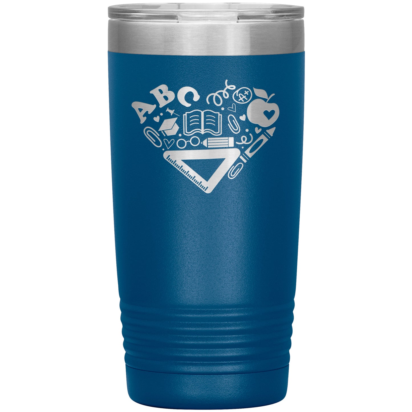 Heart Teacher Supplies Travel Tumbler