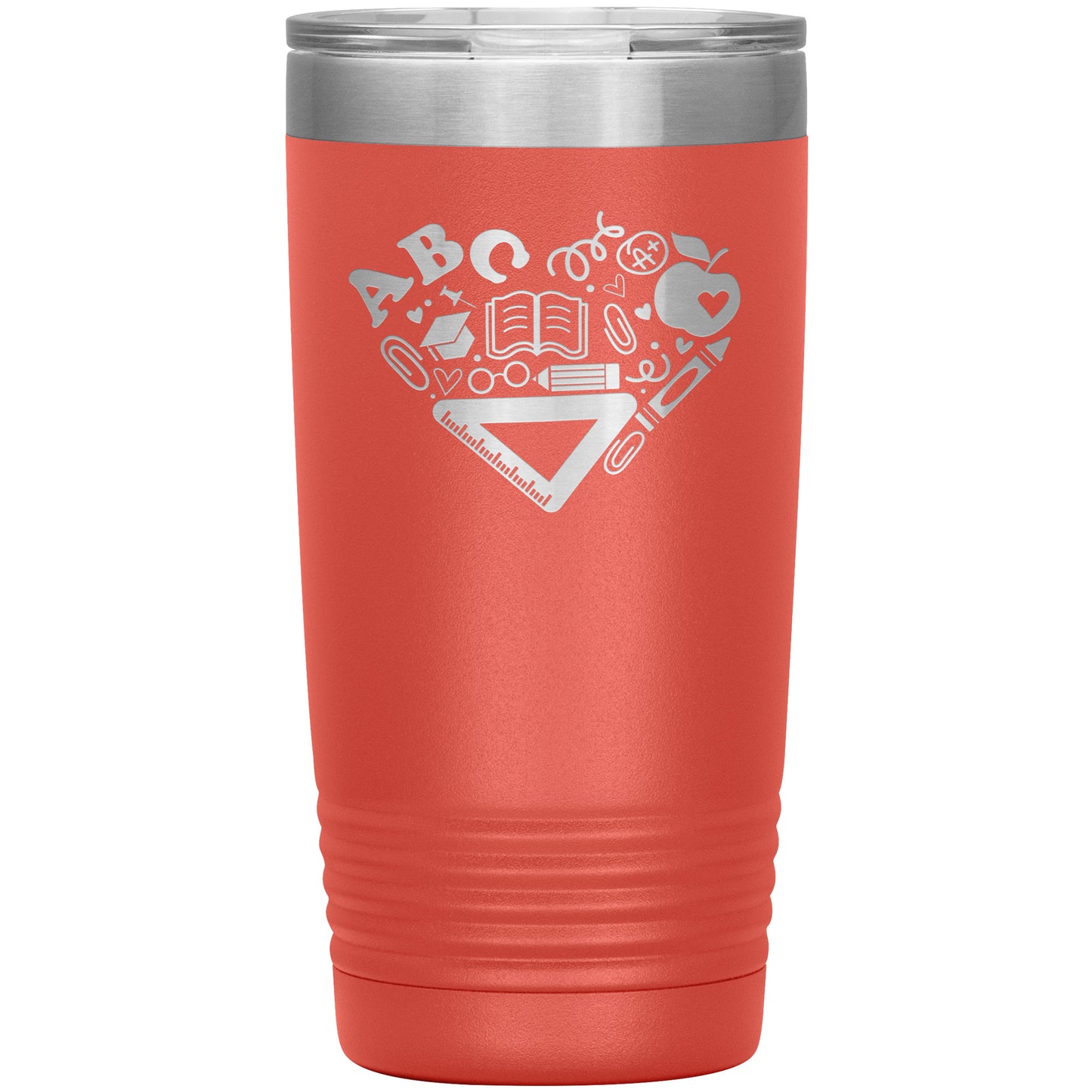 Heart Teacher Supplies Travel Tumbler