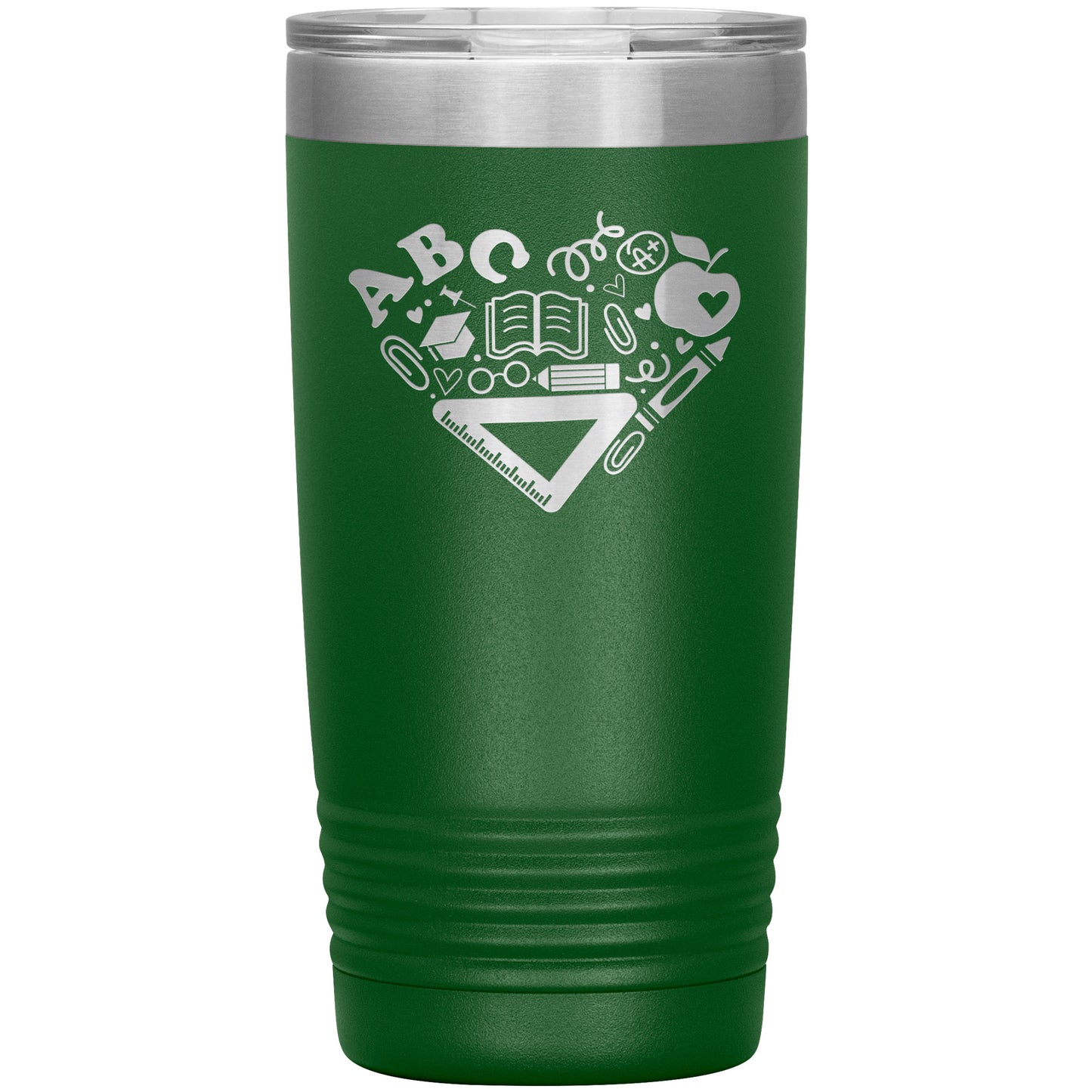 Heart Teacher Supplies Travel Tumbler