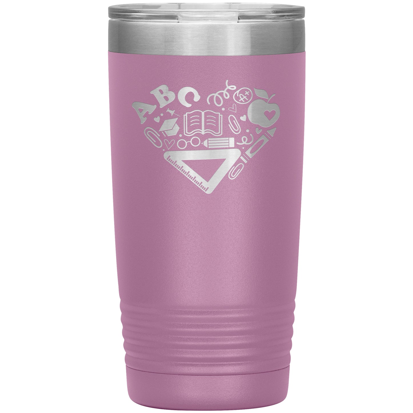 Heart Teacher Supplies Travel Tumbler