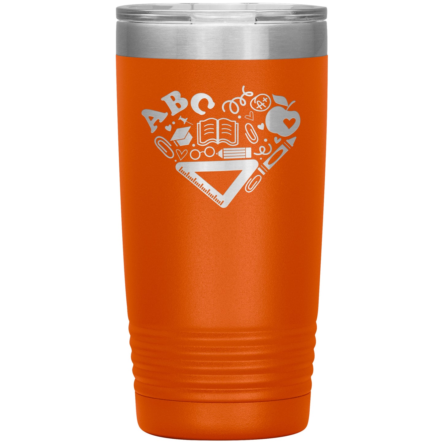 Heart Teacher Supplies Travel Tumbler