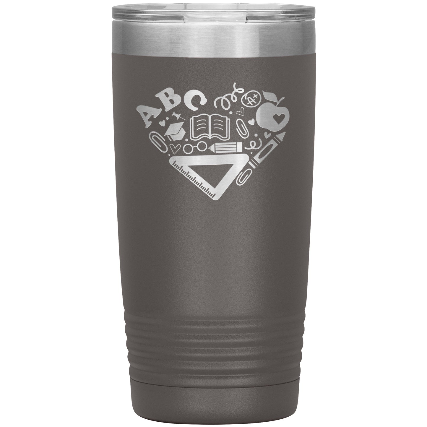 Heart Teacher Supplies Travel Tumbler