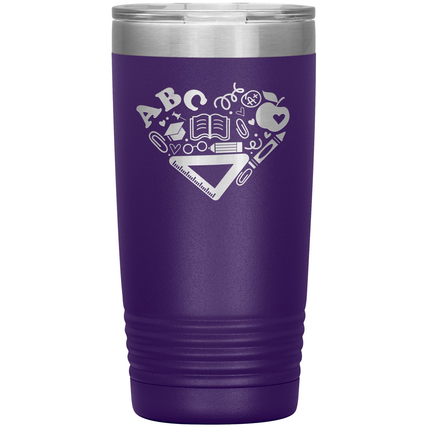 Heart Teacher Supplies Travel Tumbler